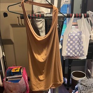 Women's Tan Sleeveless Top